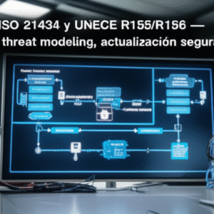 Máster en Ingeniería de ISO 21434 y UNECE R155/R156 — CSMS, SUMS, threat modeling, actualización segura.