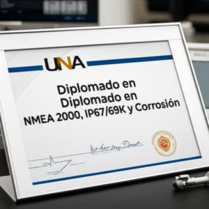 Diplomado en NMEA 2000, IP67/69K y Corrosión